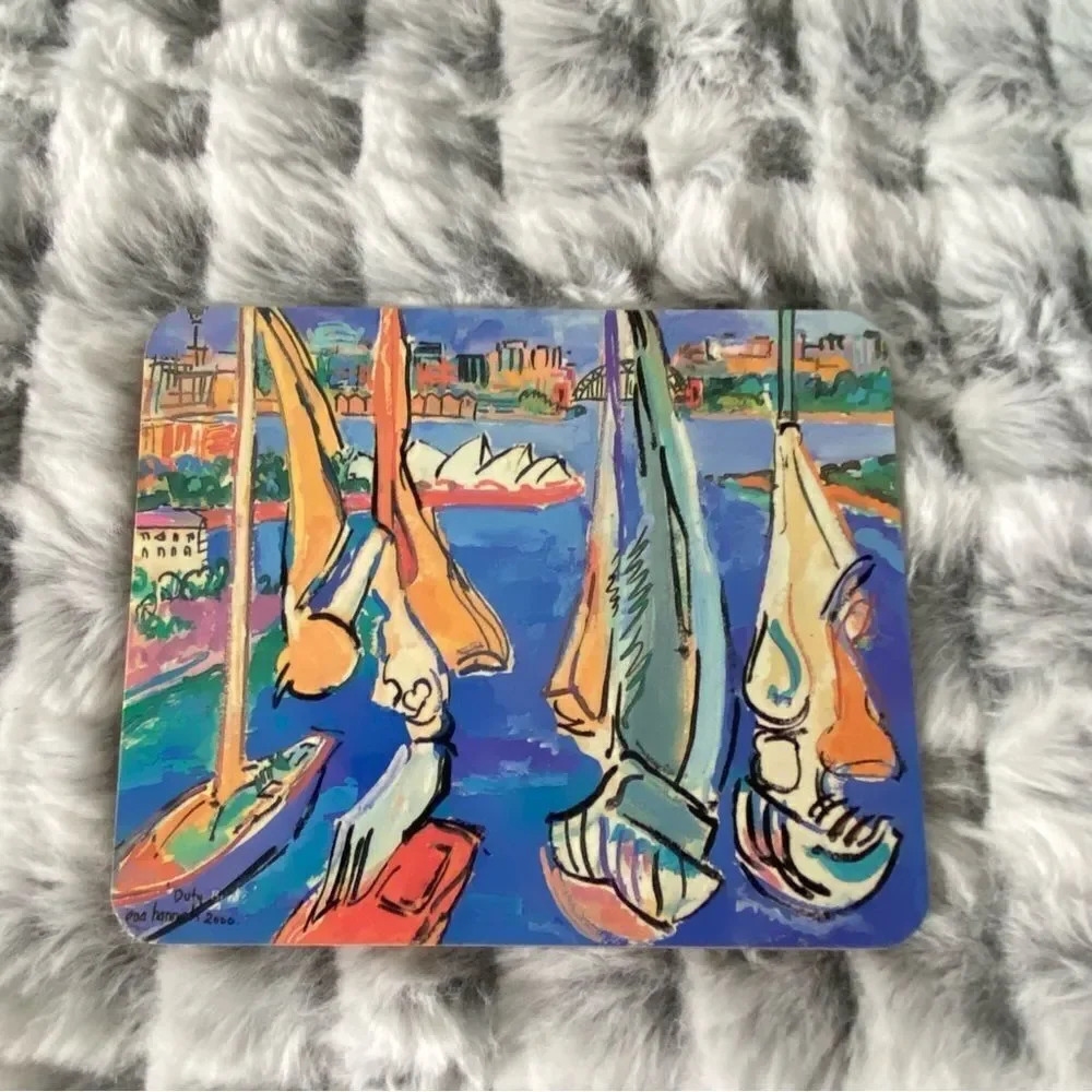 Eva Hannah Drink Coasters Set Sydney Impressions‎ Australia Souvenir Cork Backed - Picture 7 of 12